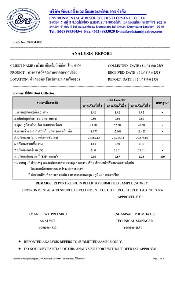 Warranty Certificate
